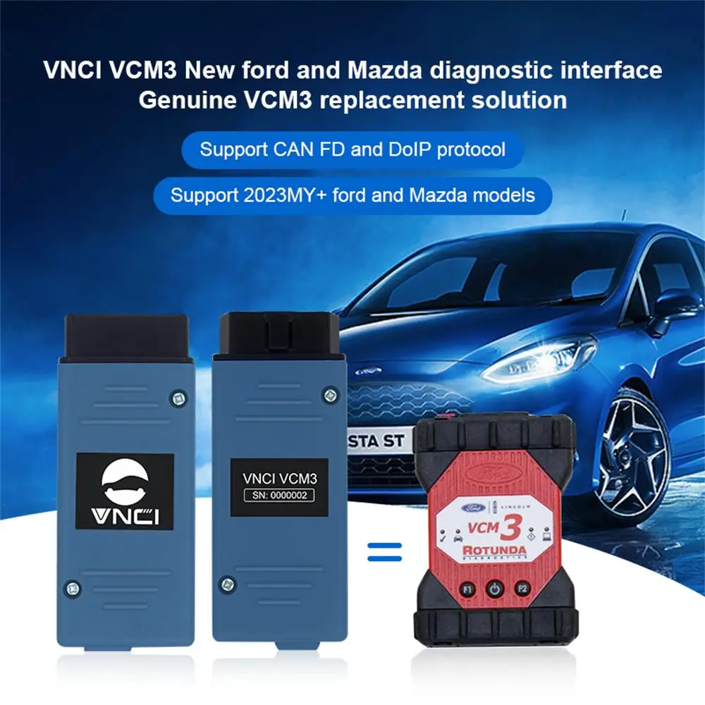 VNCI VCM3 Car Diagnostic Scanner Support CAN FD DOIP DIOP WIFI For Mazda for Ford MDI2 from 1996 to 2023 EV Car Battery Check