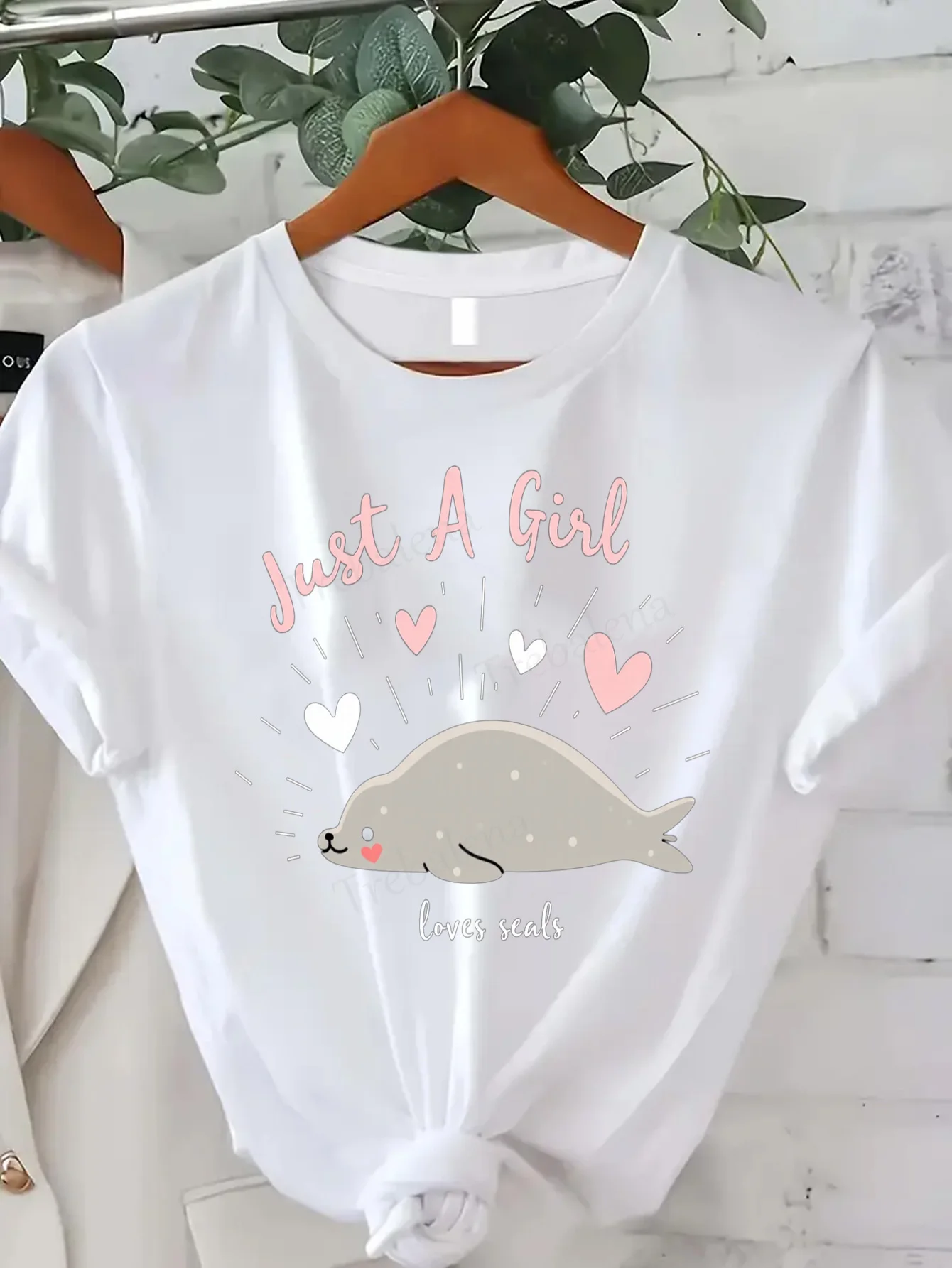 

Women T-shirt Cute Seal Lover T-Shirt for Women, Soft & Stylish