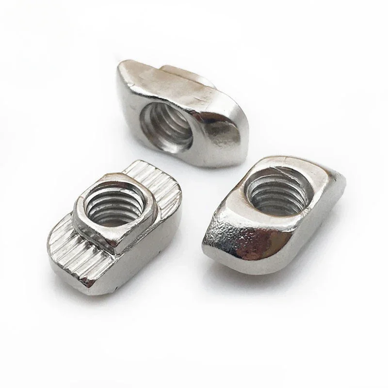 T-Nut M3 M4 M5 M6 M8hammer Head Sliding Nut Connector Nickel Plated For 20/30/40/45 Series 5-100pcs For 2020 Aluminum Extrusion