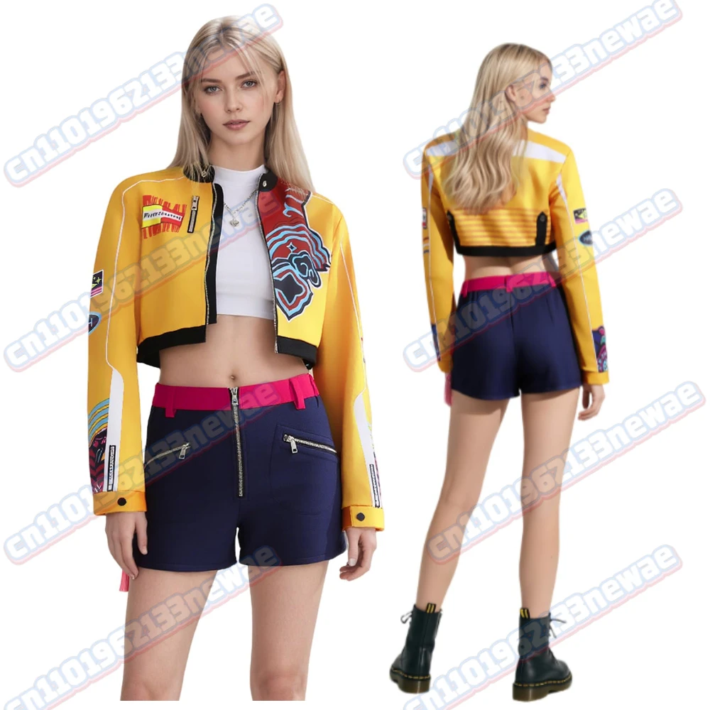 

Cosplay Costume for K-POP Rumi Oak Demon Hunters Cosplay Costume Earrings Ring Party Halloween Carnival Clothes Print Outfits