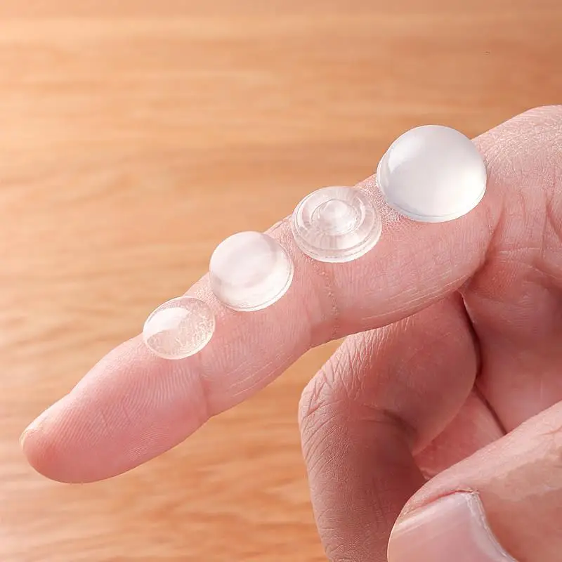 Silicone Door Handle Protection Pads Wall Stickers Particle Absorbent Kitchen Cabinet Fridge Door Stopper Bumper Decors