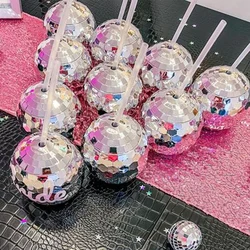 Disco Ball Cup with Straw Disco Ball Drink Cups Wedding Decor Bachelorette Hen Party Supplies Bridal Shower Cocktail Cup