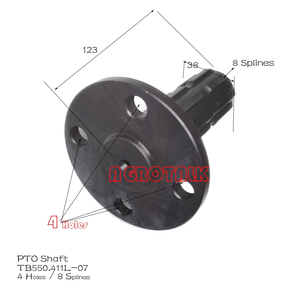 FT800A.41C.107 / FT800A.41D.107 / FT800A.41.107 / TB550.411L-13a / TB550.411L , PTO shaft ( 6 / 8 / 21 spline) for Lovol tractor