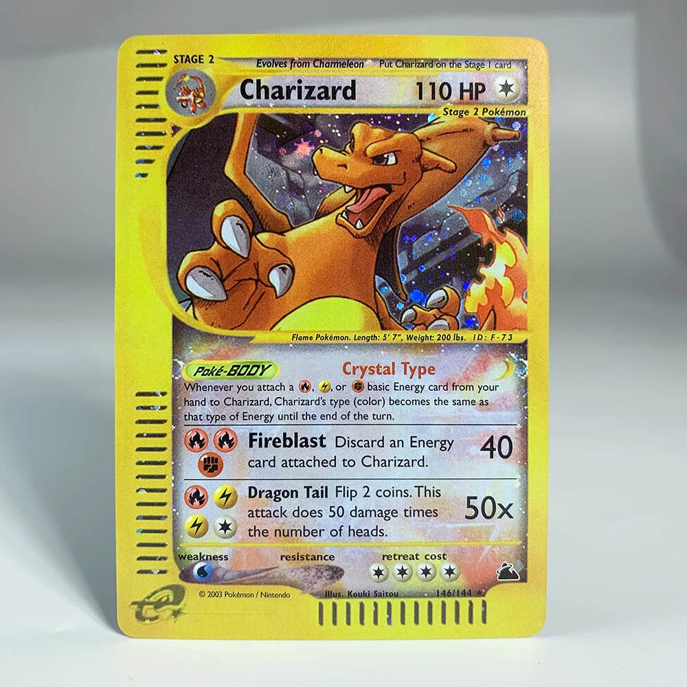 Holographic Game Trading Collection PTCG Proxy Cards CharizardEX LguiaV Latios Singl PKM Foil Cards MCharizard EX(GX) Toys Gifts