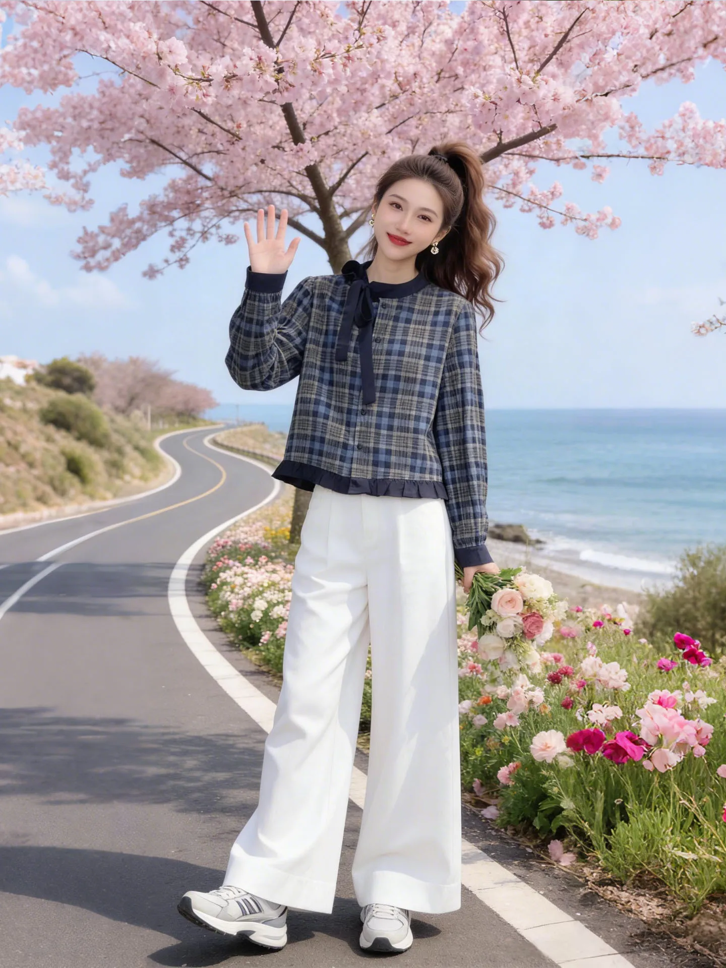 

Уникальная повседневная свободная рубашка с длинным рукавом, новинка 2026 года, весна-осень, женский клетчатый топ в корейском стиле, ветрозащитный, грязеотталкивающий, для повседневной носки