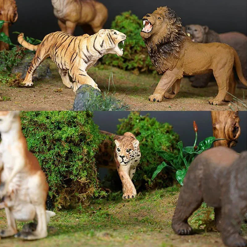 Figurines d'action animaux sauvages pour enfants, éléphant parlant, graffe, ours brun, Sika, cerf, hippopotame, zèbre, crocodile, FigAuckland, jouet de simulation