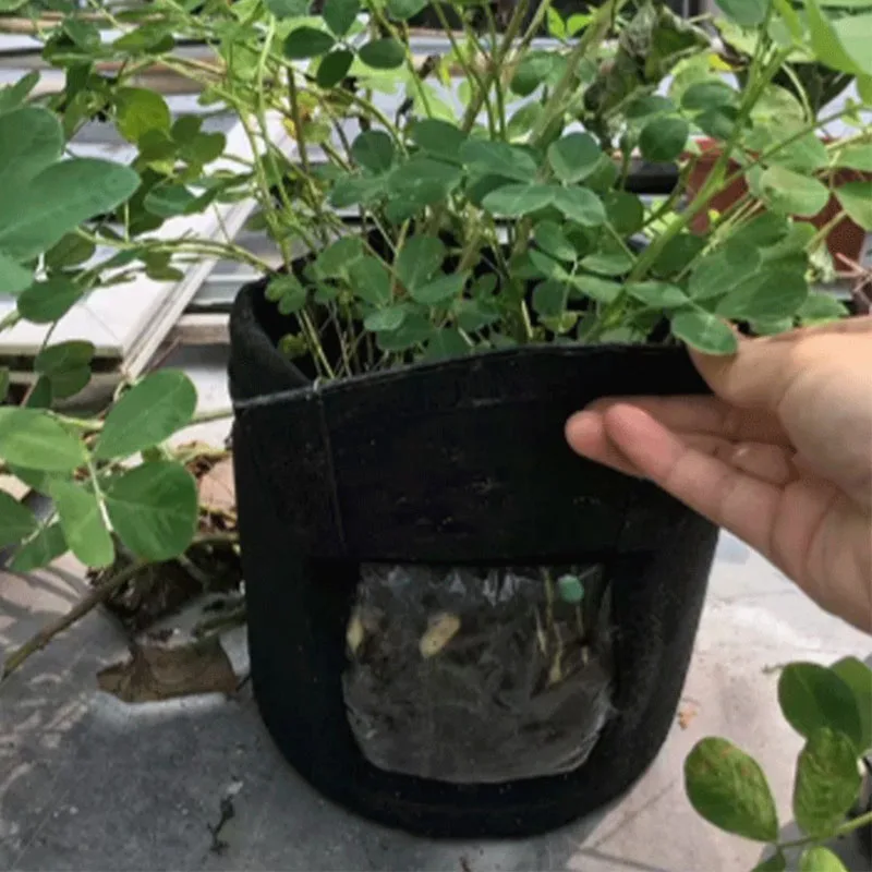 Home Garden Tool Planting Bag Side Opening Garden Grow Bag Strawberry Potato Bucket Container Planter Pouch with Handles A4