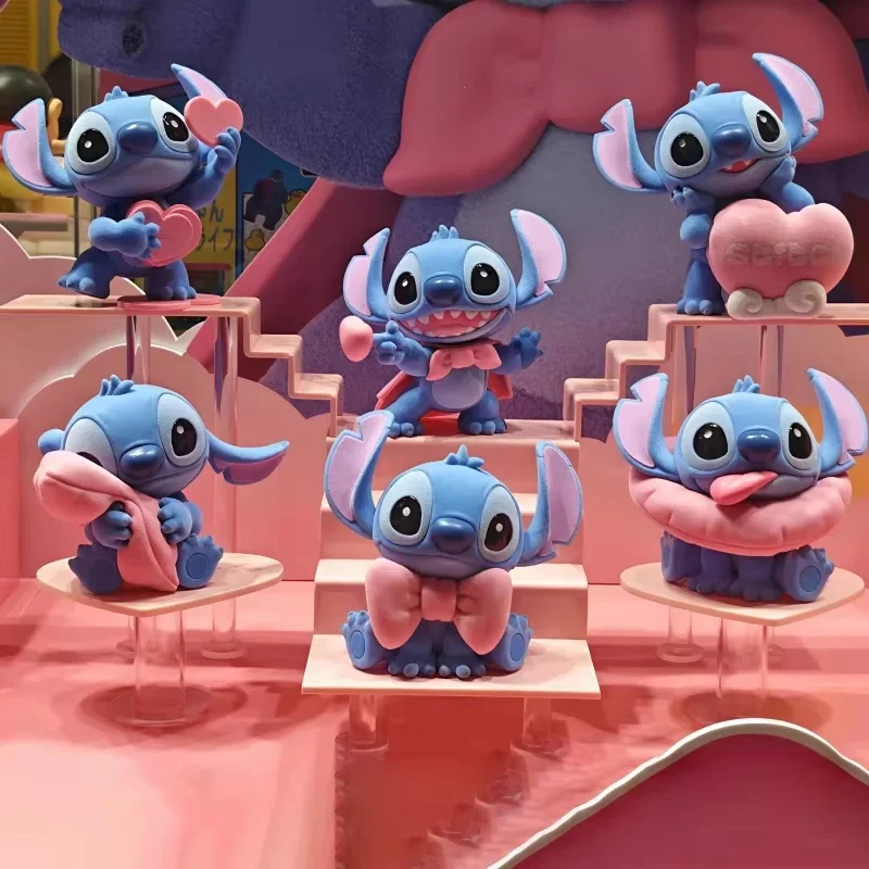 

Genuine Disney Stitch Sweet Pink Series Blind Box Anime Action Figure Display Item Mystery Box Ornament Valentine'S Day Gift Toy