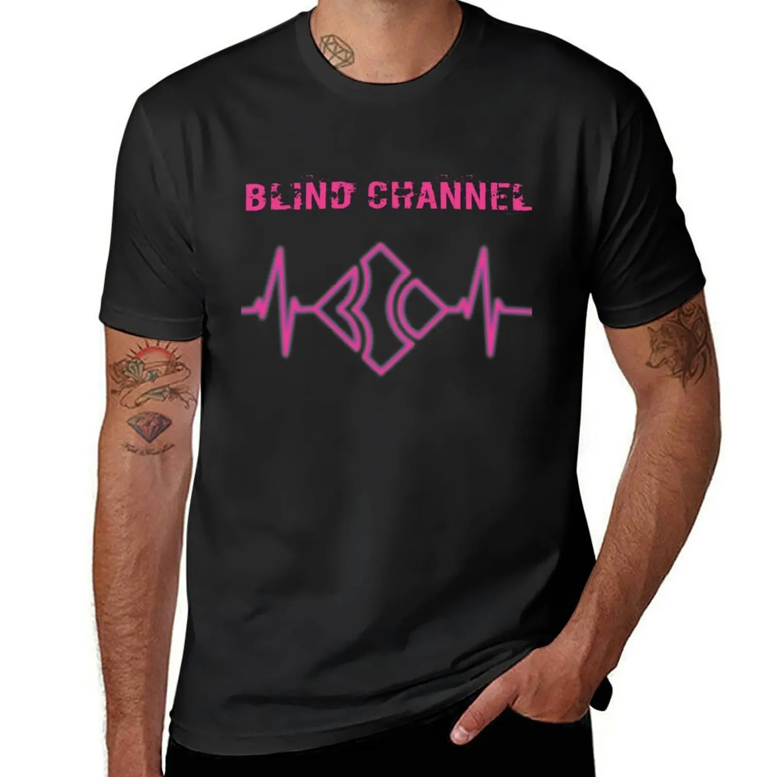 

Blind Channel T-Shirt summer 2025 essential t shirt valentines clothes T-shirts for men cotton