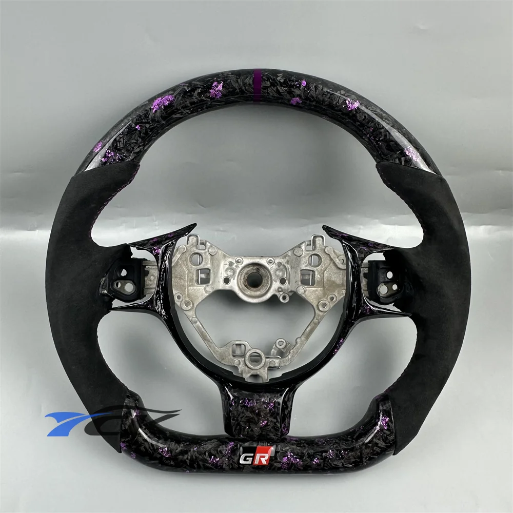 Customized Forged Carbon Fiber Black Suede With decorative frame Steering Wheel Fit for 2022 2023 2024 2025 GR86