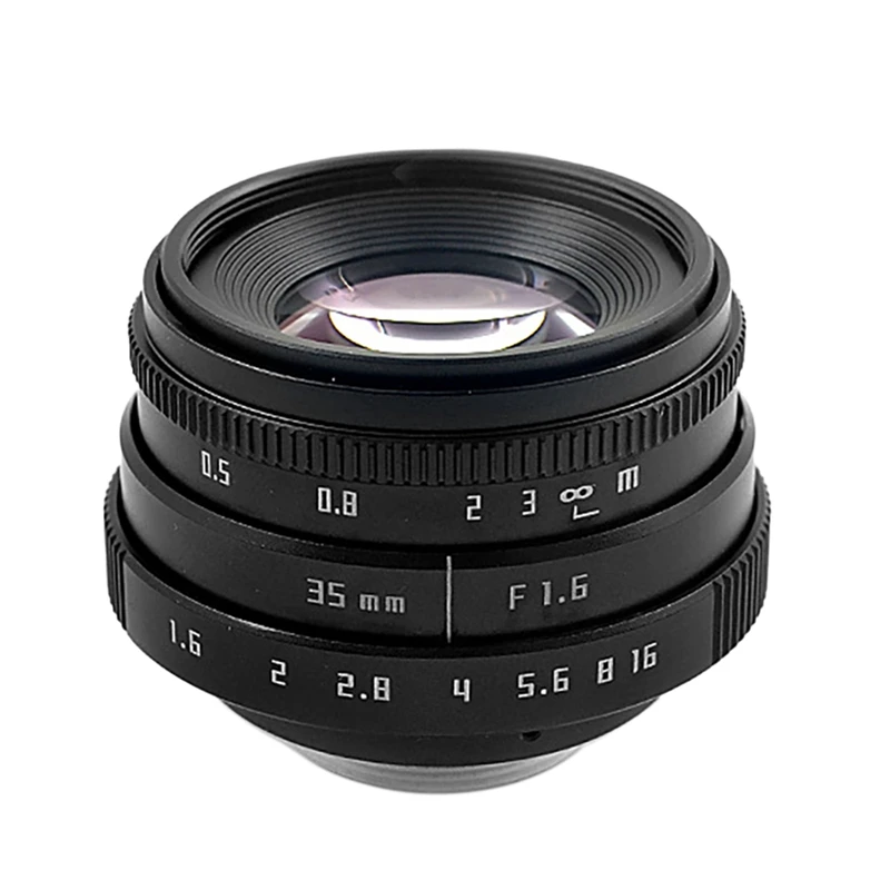 

35Mm Camera Lens F1.6 C-Mount Large Aperture Fixed Focus Digital Camera Lens For Mirrorless Cameras