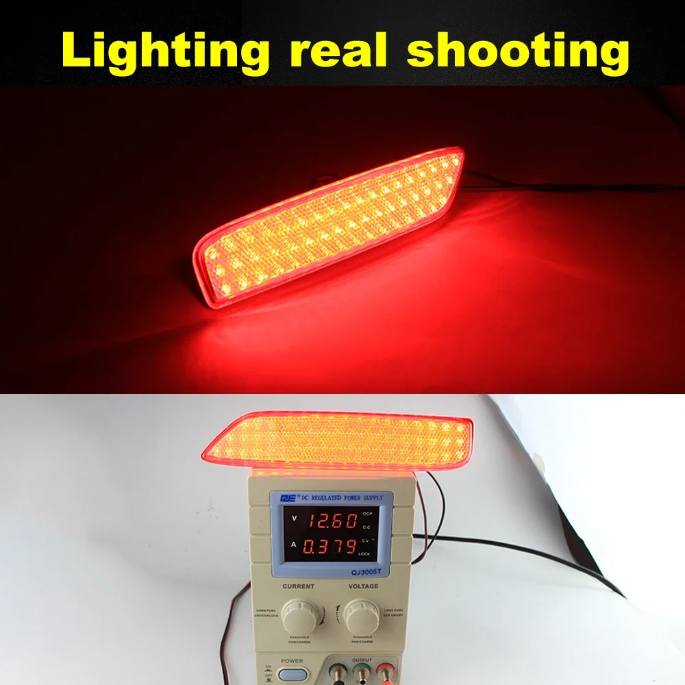 

2Pcs Red Lens Car Rear Led Stop Light For Mitsubishi Delicr Mini LED Rear Tail Light Signal Brake Lamp Bumper Warning Lights