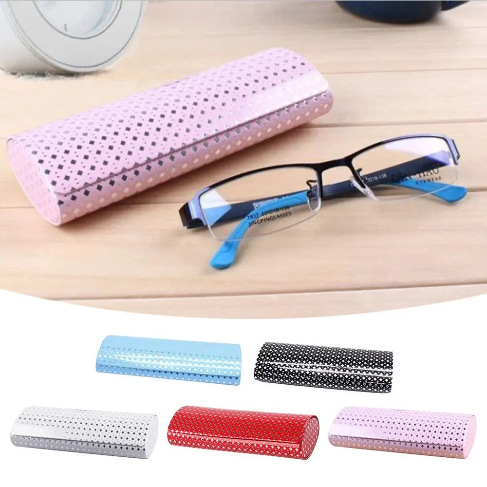 

PU Leather Glasses Box Compression Resistance Portable Reading Eyewear Case Flip Over Sunglasses Organizer For Students