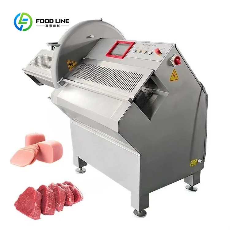 Auto Frozen Meat Slicer Pork Chop Cutting Machine Industrial Beef Bacon Portion Cutter Butchery Meat Processing Equipment