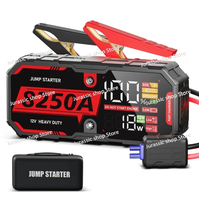

12V 8250A Portable Car Battery Booster Jump Starter Pack for Up To 12L Gas & 10L Diesel Engines with Jumper Cable