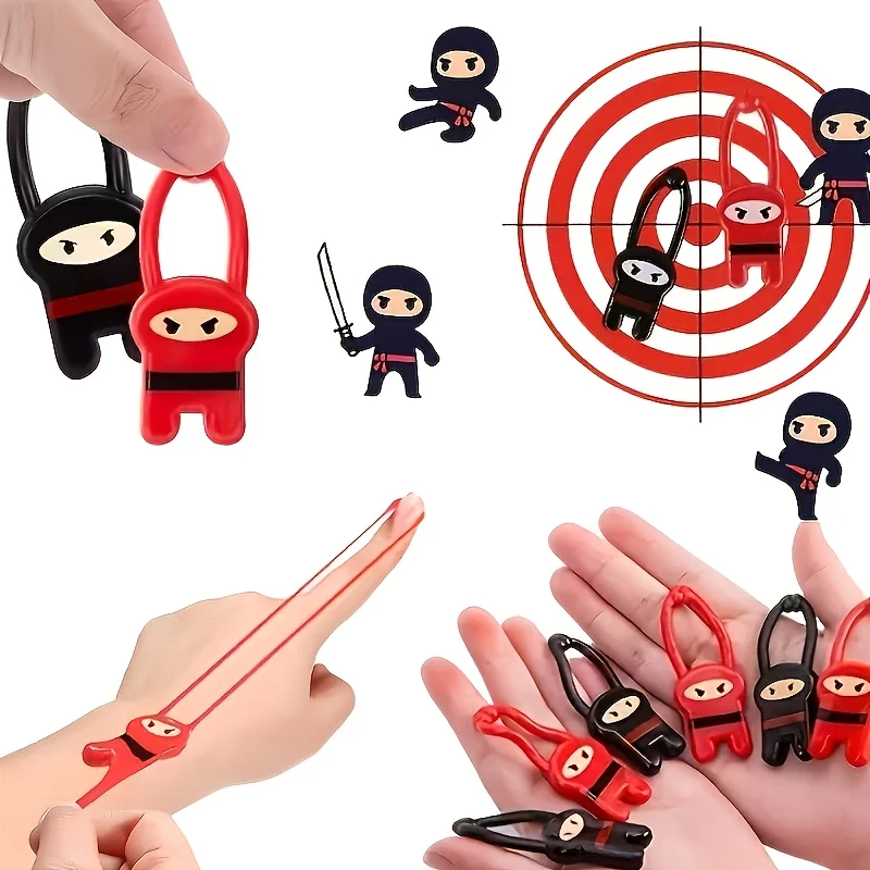 20pcs Stretchy Flying Ninja Slingshot Toys Sticky Boys Elastic Slingshot Ninja Toys Party Favors for Kids Birthday Goodie Bag