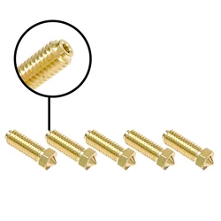 5PCS 3D Printer Hot End Components Brass Nozzle Kobra 2 Hotend Nozzle Volcano Hotend Nozzles 0.4mm for 1.75mm Filament…