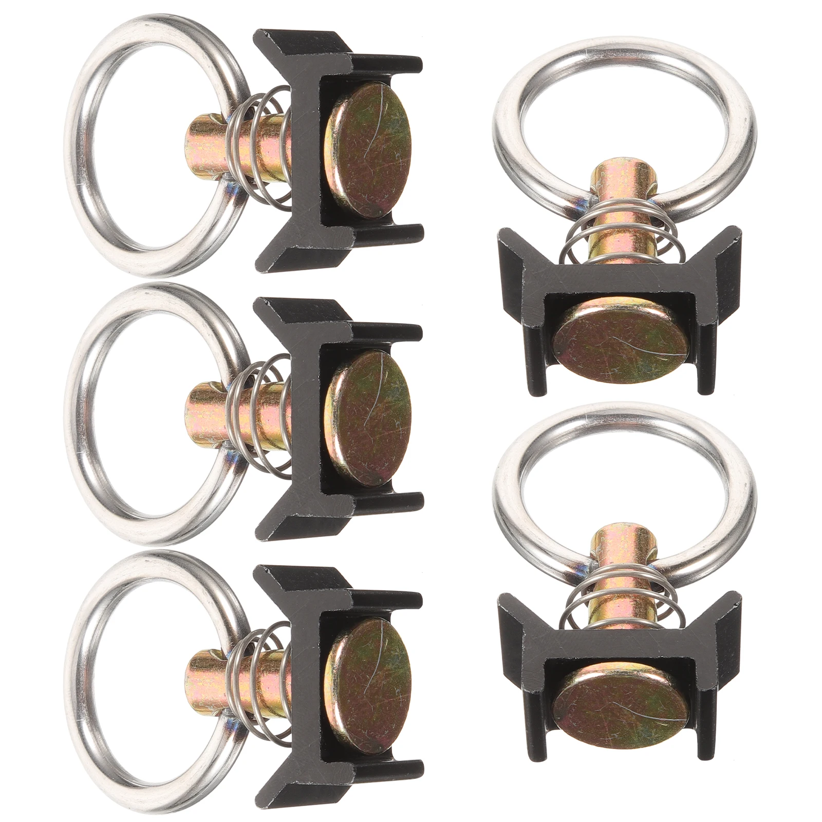 

5pcs Accessories Single Stud Fitting Round Ring Durable Steel Sturdy Non Rust Aviation Freight Vehicles Cargo Truck
