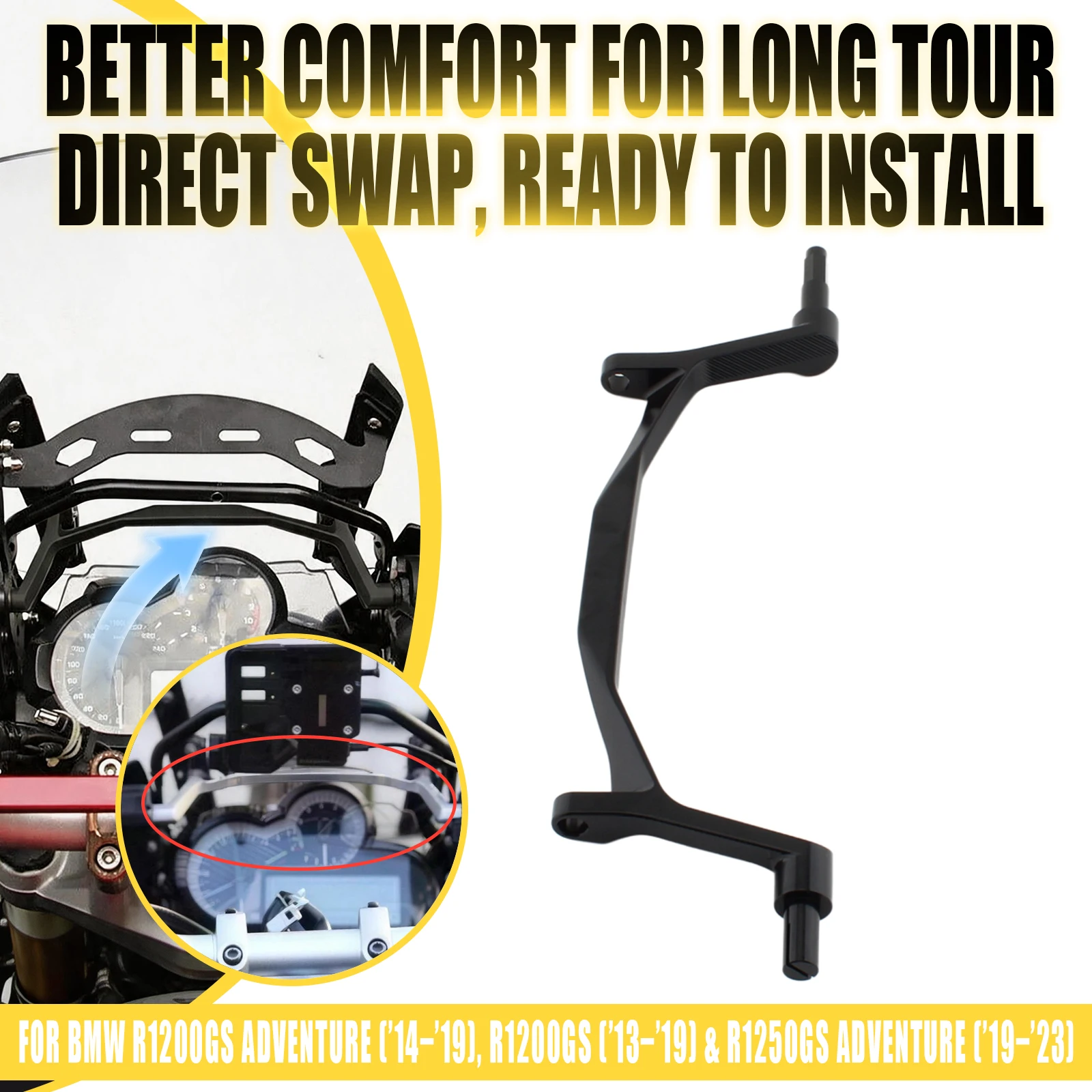 For R1200GS Adventure R1250GS Adventure R1250 R1200 GS 2013 2014 2015 2016-2025 Motorcycle Windshield Bracket Holder Mount