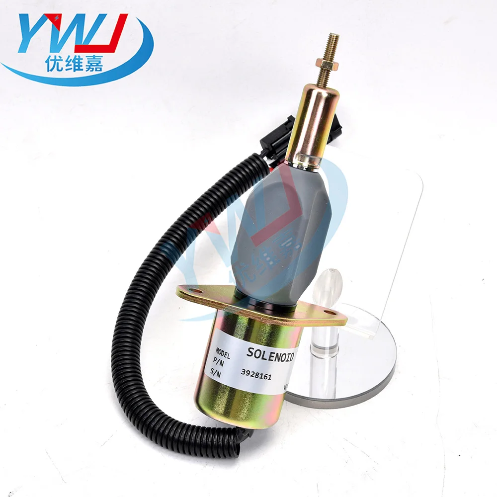 DC12V 24V 3928161 Genset Engine Fuel Shutdown Solenoid Valve Flameout Cutting Valve Control Switch Generator Parts For Cummins