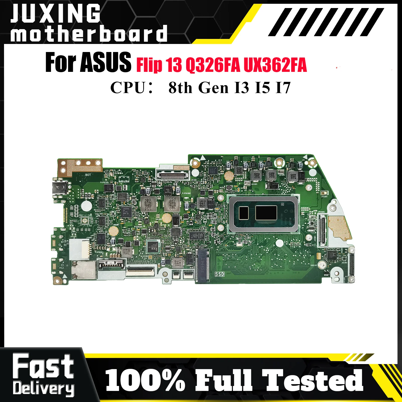 

UX362FA Материнская плата для ноутбука ASUS ZenBook UX362F UX362FA Q326FA 13-функциональная материнская плата для ноутбука с процессором I3 I5 I7 100% tests OK stk