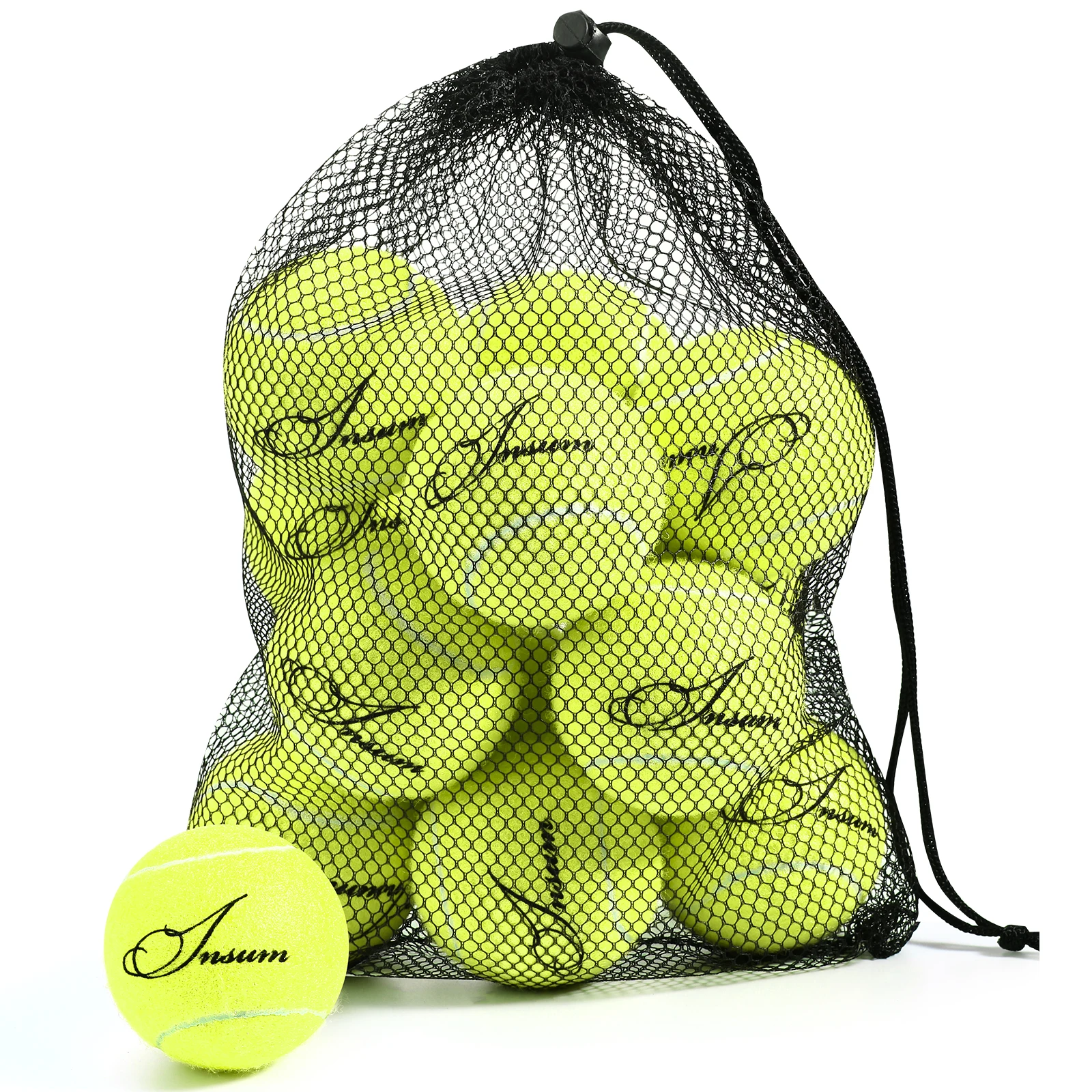 

INSUM Tennis Balls,12-Pack Advanced Training Tennis Balls for Beginner Practice Balls, Pet Dog Tennis Balls with Mesh Bag