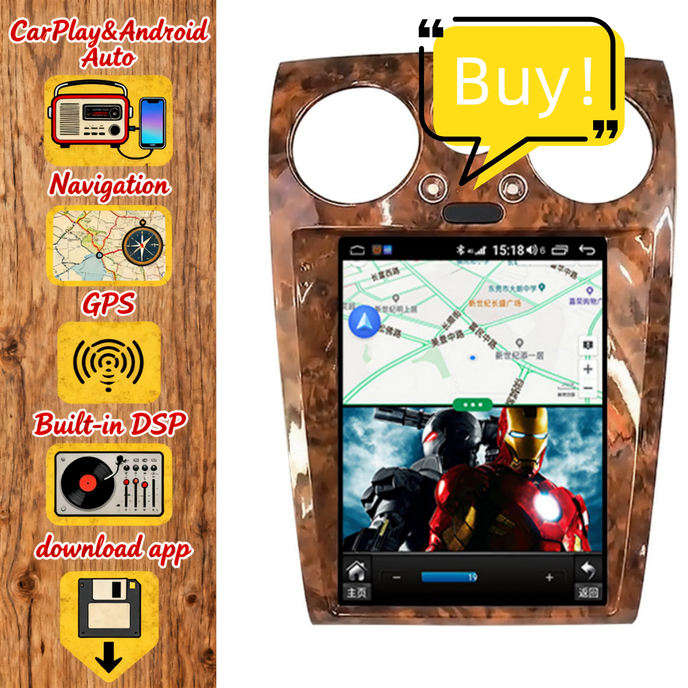 Android14 Multimedia Video carplay For Bentley Continental GT Flying Spur 2005 2006 2007 2008-2019 GPS Car Radio Head Unit