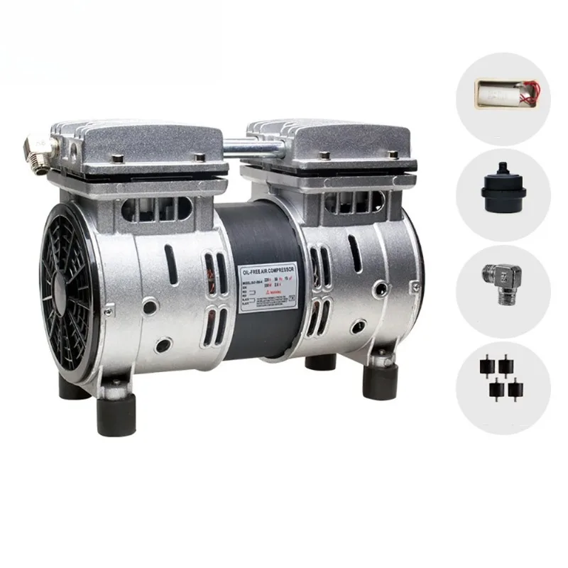 220V 550W Copper Wire Oil-Free Silent Air Pump Air Compressor Head Small Air Pump Head Motor 1380RPM 40L/MIN