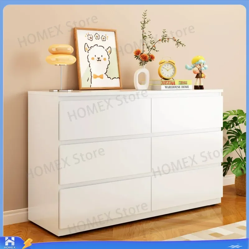 Cream Style Steel Storage Cabinet Multi Functional Floor Drawer Unit Dust Proof Organizer for Living Room Bedroom Bedside