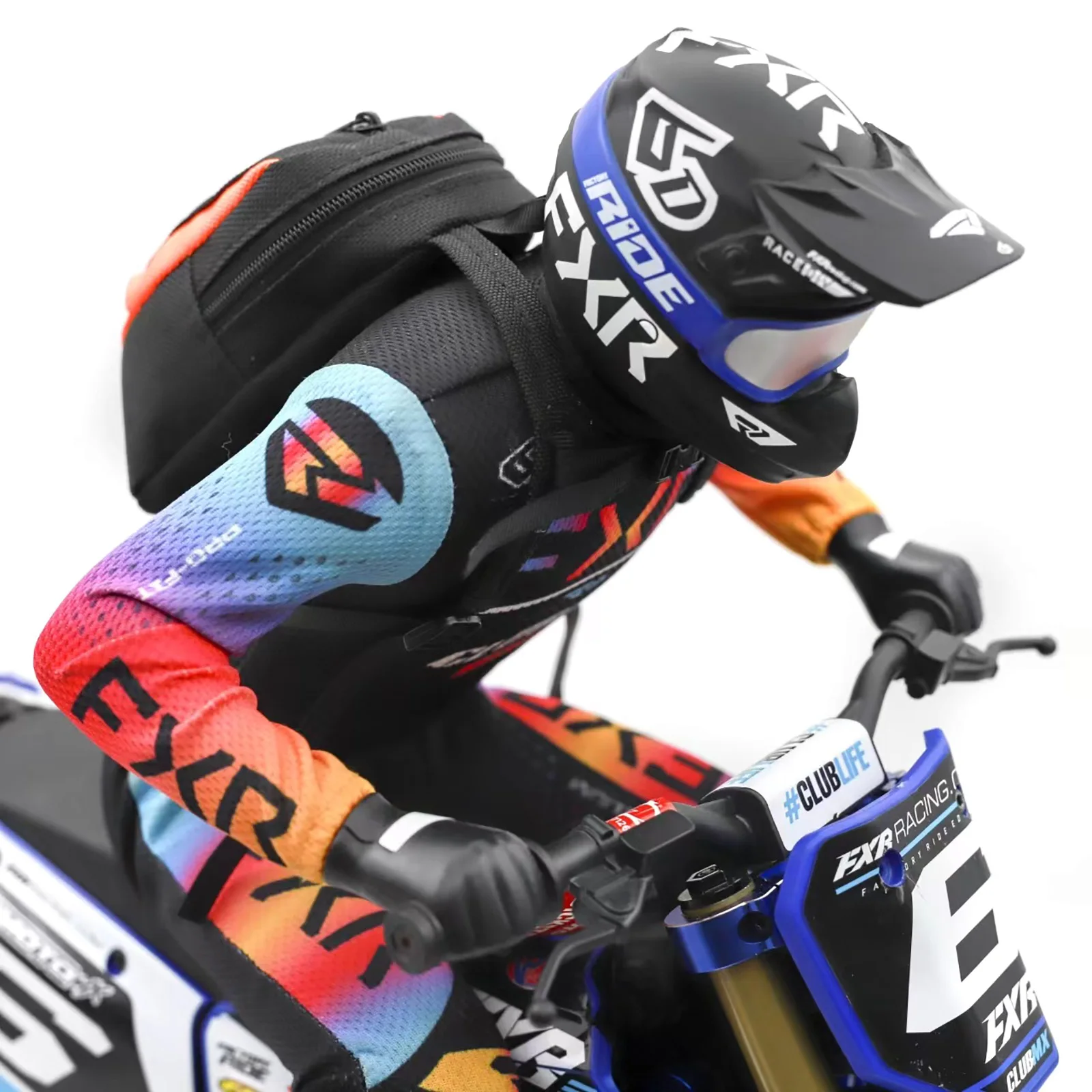 حقيبة ظهر صغيرة على شكل دمية لـ 1/4 LOSI PROMOTO-MX دراجة نارية محاكاة حقيبة الظهر حقيبة التخزين حقيبة الأمتعة حقيبة يد ديكورا #6