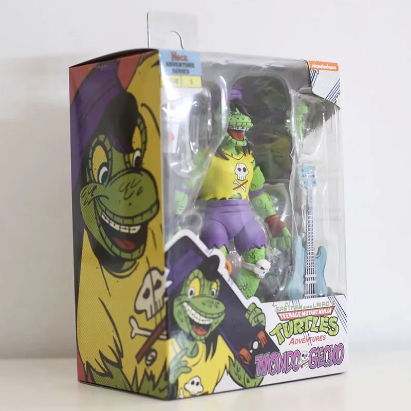 في سن المراهقة متحولة النينجا السلاحف موندو أبو بريص الشكل NECA 54433 TMNT عمل تمثال أنيمي السحلية مغامرات التماثيل اللعب الأصلي