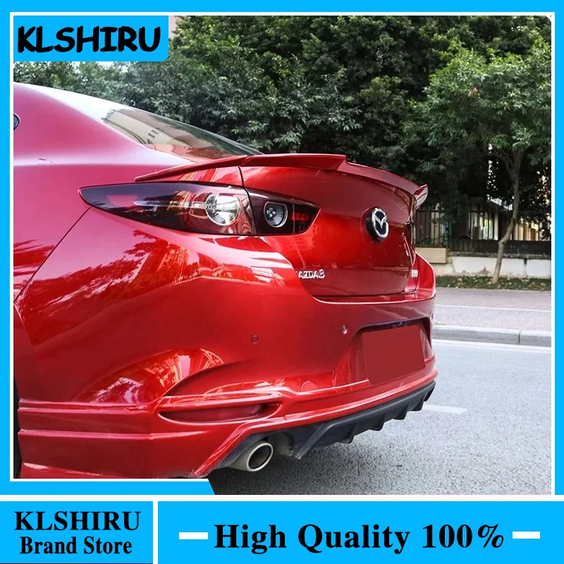 For Mazda 3 Axela 2020 high quality ABS Plastic Unpainted Color Rear Spoiler Wing Trunk Lid Cover Car Styling