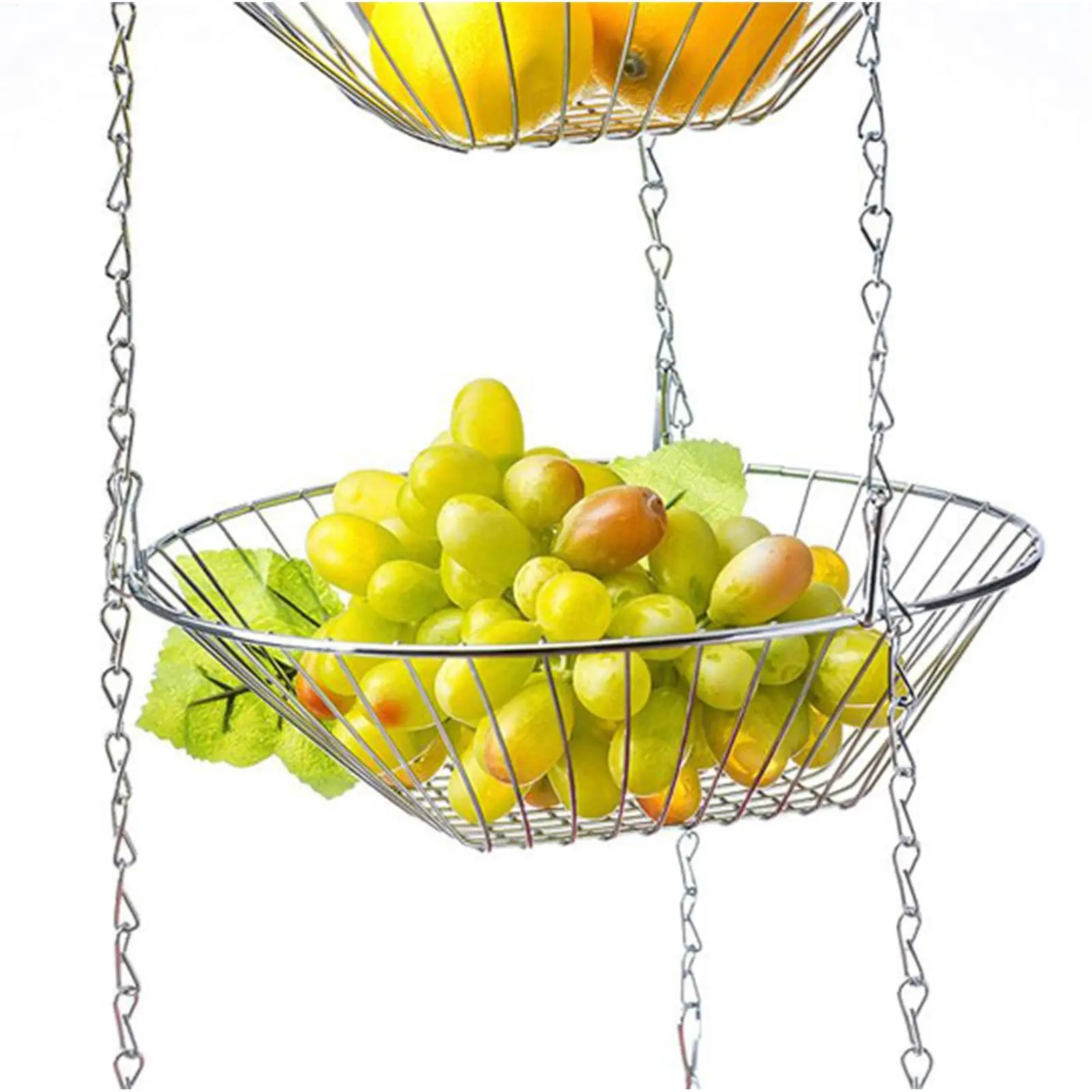 Fruit Basket 3-Tier Iron Holder Storage Organizer Kitchen Fruit Basket Vegetable Organizer For Food Snack Bread Potato Onion view 4