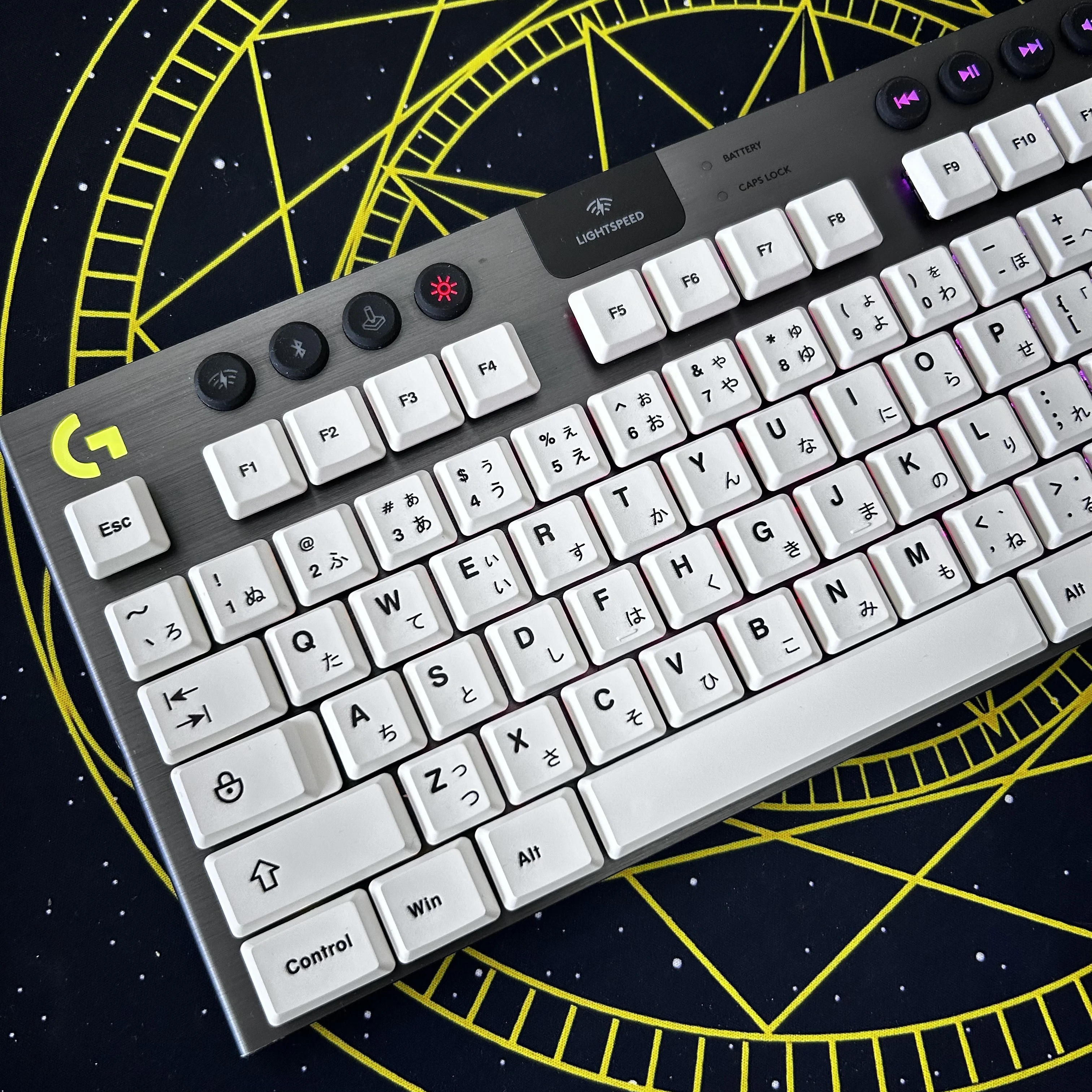 Minimalist Japanese keycap PBT material compatible with Logitech G815/G913/G915/TKL series mechanical keyboard, no fading