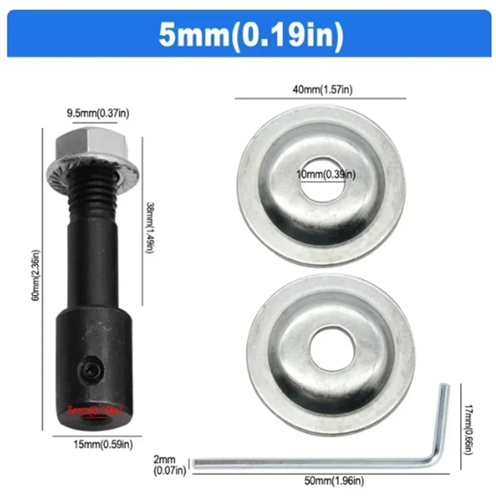 Brand New Spindle Adapter Polishing Adapter 1 Set 5-16mm Shaft Motor Bench Grinder Black For Grinding Polishing