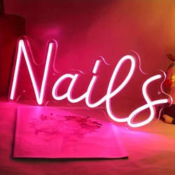 Nails LED Neon Light Sign Cool Bedroom Desk Wall Decor Salon Beauty Studio Business Stores Logo Barber Shops Signs 5V USB Light