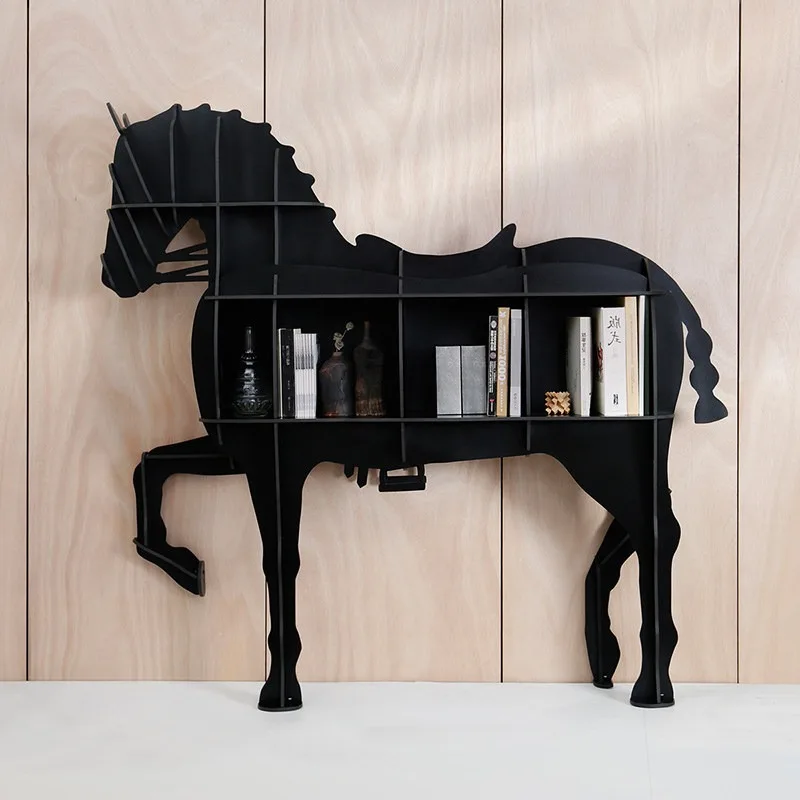 Ma Creative Bookshelf Light Luxury Household Bookcase Shelf Sofa Side Cabinet Entrance Living Room