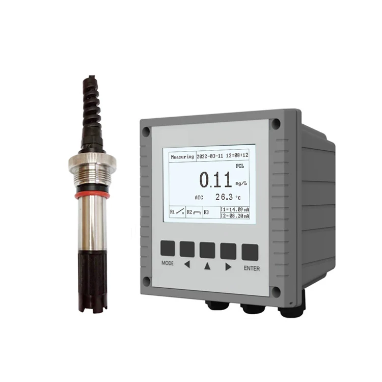 Digital Online Residual Chlorine Analyzer with 4-20mA Chlorine Meter Swimming Pool Chlorine Sensor