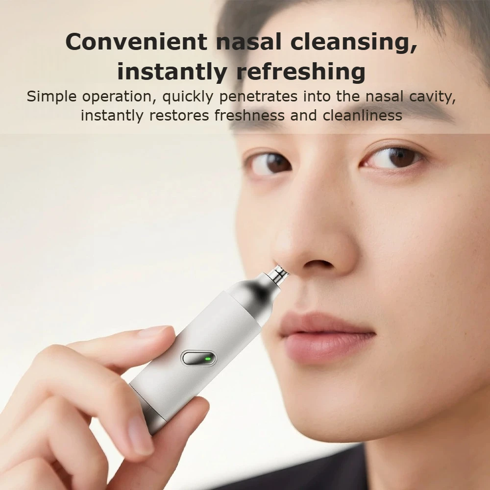 NEW! Mijia Electric Hair Trimmer for Nose Men Painless Rechargeable Sideburns Eyebrows Beard 2 in 1 Hair Clipper Shaver image 4