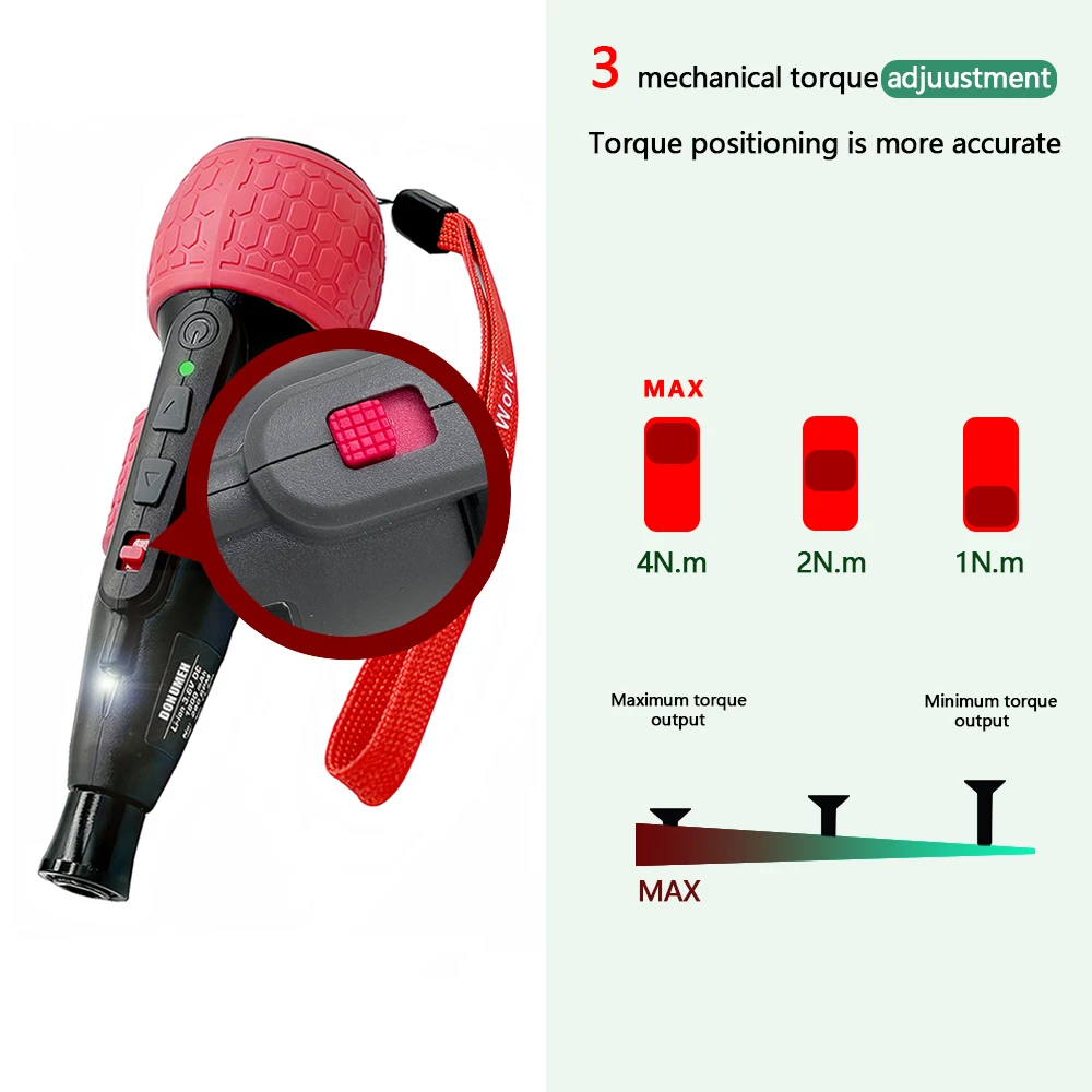 Imagem -05 - Chave de Fenda Elétrica sem Fio Mini Ferramenta Elétrica Bateria de Lítio Recarregável Ajuste do Torque Luz Led Manutenção Doméstica 3.6v