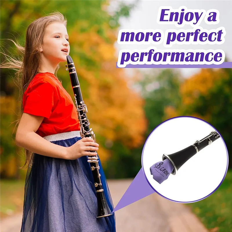 

AA85 4 Pcs Clarinet Swab Clarinet Cleaning Cloth Pull Through Swab Cleaner Cloth for Inside Tube Suitable Clarinet Flute Sax