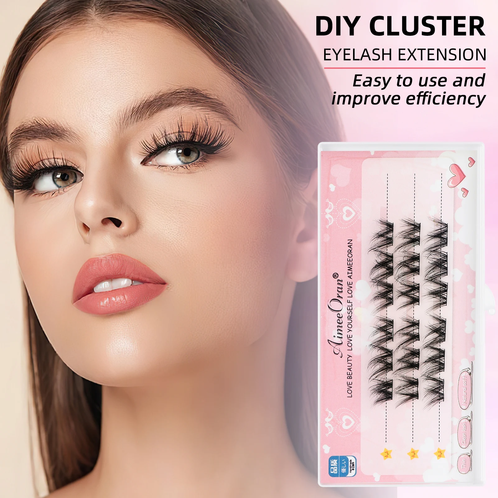 8-13mm Individual Lashes Cluster Woman C Curl Eyelash Extension Ideal for Cosplay and Costume Parties