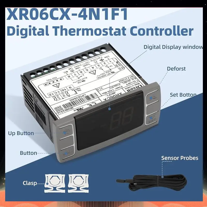 XR06CX-4N1F1 Контроллеры температуры, программируемый цифровой термостат с сенсорным зондом-TCE