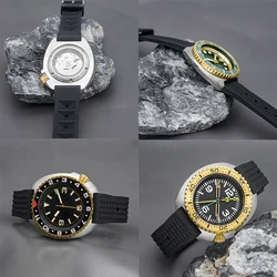 Men's Watch Wth NH35 NH36A Turtle Abalone Dive  Stainless Steel Diving Men Automatic Watch 200m Waterproof Design Mod 6105 6139