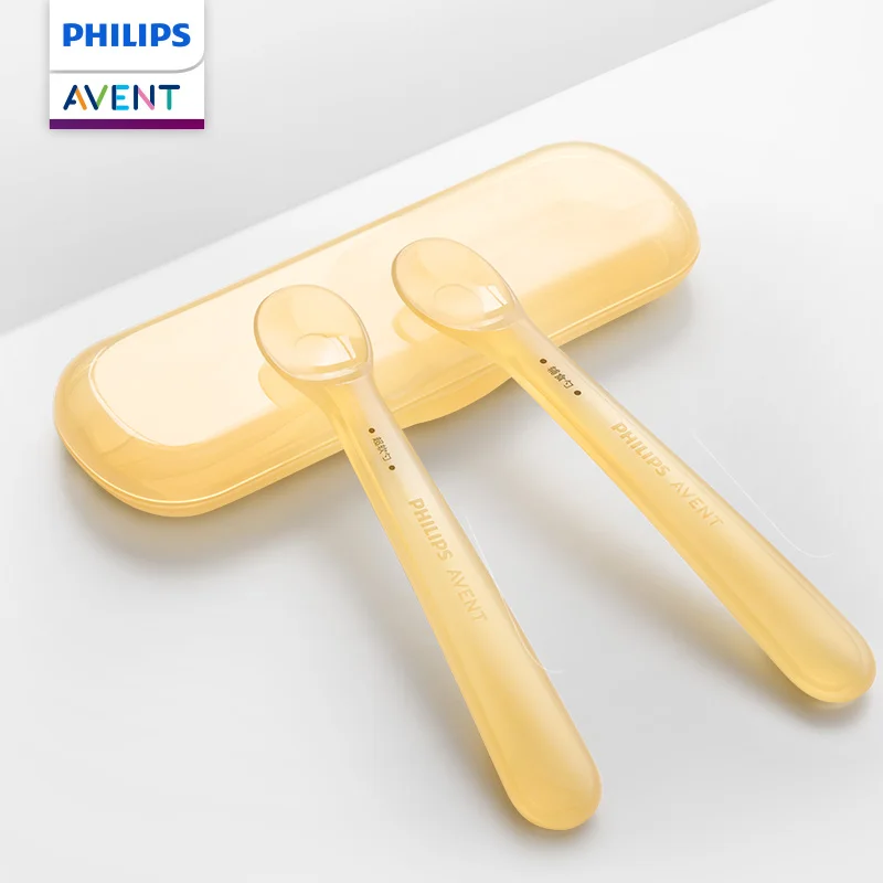 PHILIPS AVENT  baby silica gel Complementary food spoon Soft spoon  Feeding water feeding medicine Not damaging the oral cavity