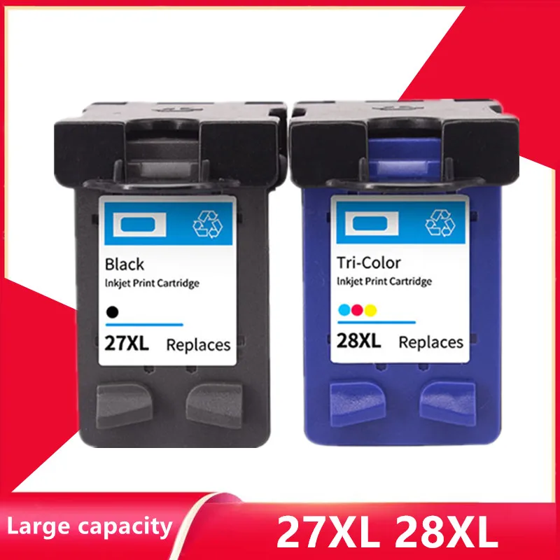 27XL 28XL Refilled Ink Cartridge Replacement for hp 27 28 XL for hp27 Deskjet 450 450CI 5550 3420 3520 3550 3650 3740 3845