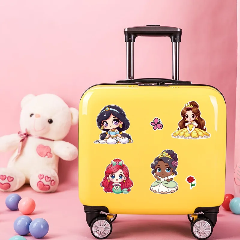 8/16 ورقة ديزني الأميرة لطيف لغز ملصق جعل الوجه خربش ألعاب أطفال هدية الديكور كوب ماء حقيبة الكمبيوتر المحمول الشارات #6