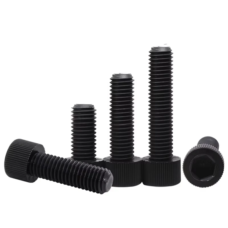 DIN912 Hexagon Socket Head Cap Bolt Knurled Hand Screw M3-M12 Sizes Black/White Plastic Nylon Material for General Use