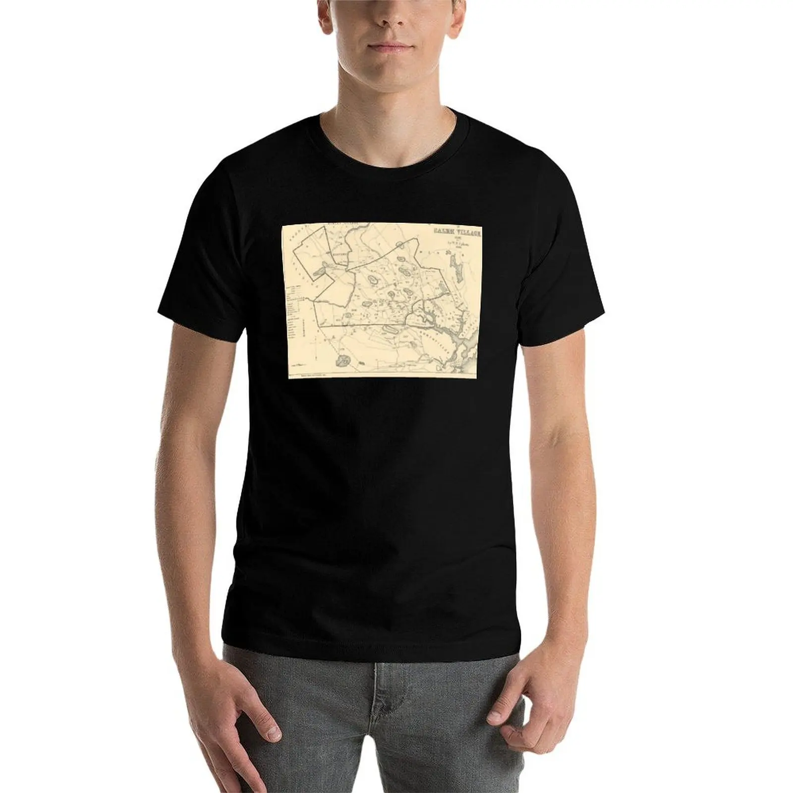 

Map of Salem, Massachusetts During Witch Trials T-Shirt man t shirt designer man tshirt man t shirt heavy cotton T-Shirt