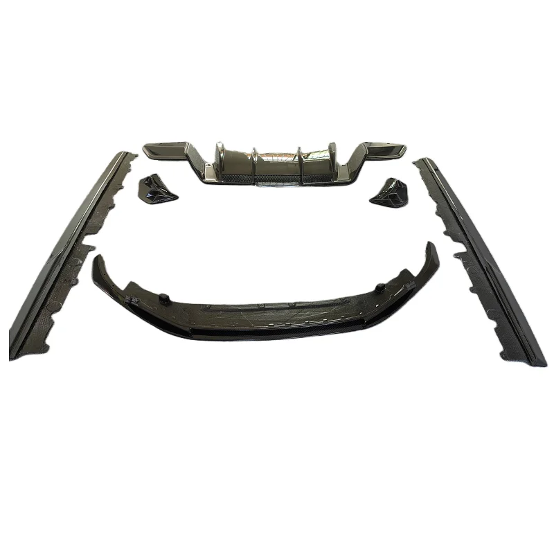 P-style Carbon Fiber Body Kit for R8 16-18 Upgrade, Front Bumper Lip Rear Diffuser Side Skirts Car Kit, Car Tools